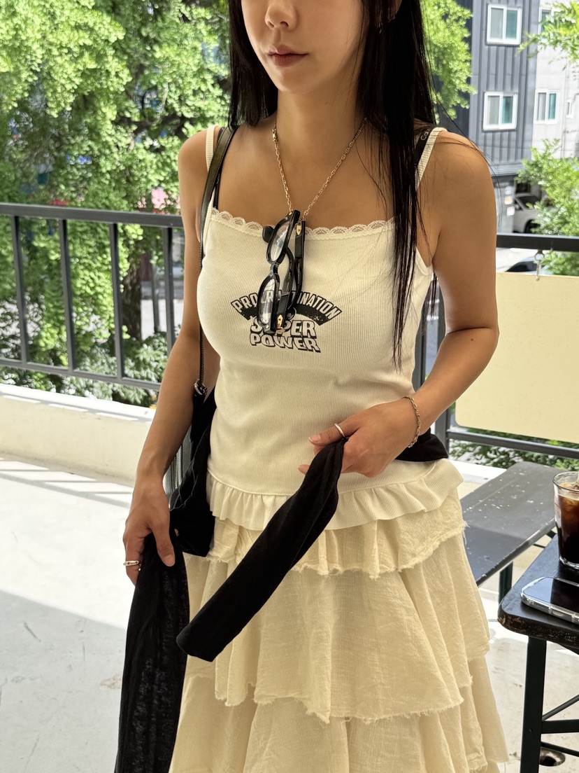 SUNDER MARKET韓國直郵㊣女士新款休閑時尚人氣真品吊帶背心SUNDER MARKET吊帶/背心
