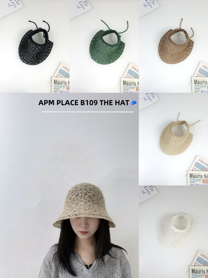 THE HAT-P韓國直郵㊣女士新品熱賣25春夏帽子蝴蝶結漁夫帽THE HAT帽子