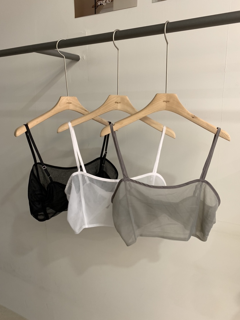 SPREAD東大門㊣代購女士新款25春夏休閑推薦吊帶背心網眼緊身SPREAD吊帶/背心