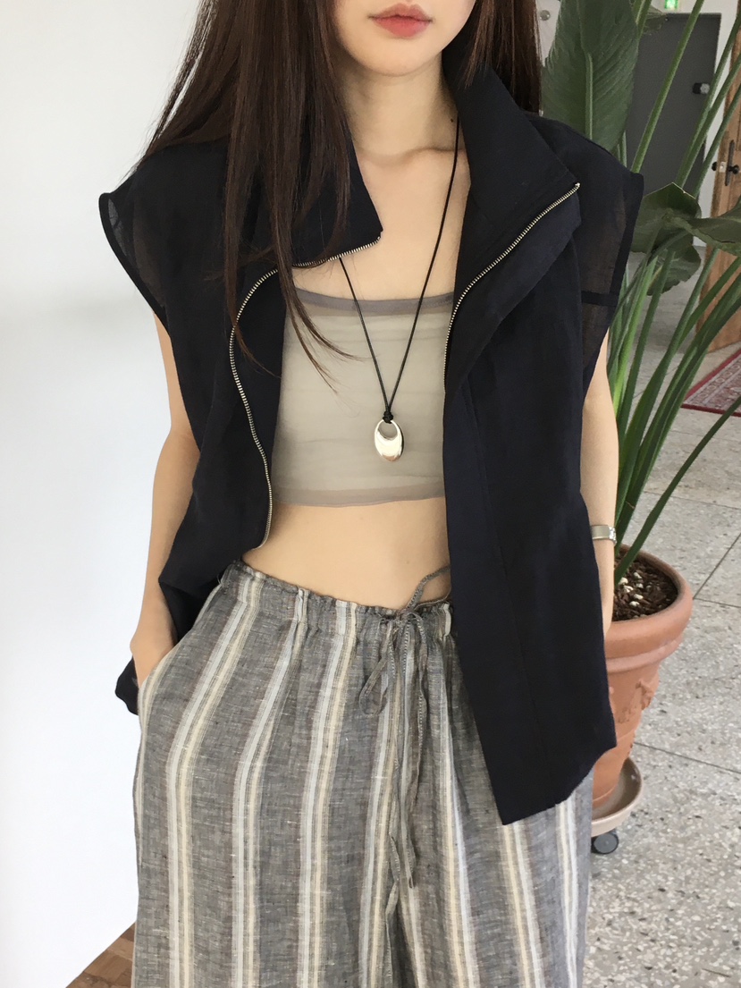 SPREAD東大門㊣代購女士新款25春夏休閑推薦吊帶背心網眼緊身SPREAD吊帶/背心