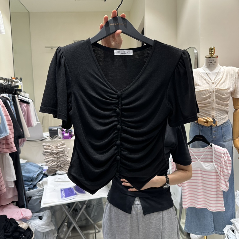 MONOPOLY東大門㊣代購女裝新款熱賣休閑推薦時尚25春夏職業T恤uhaT恤圖色3