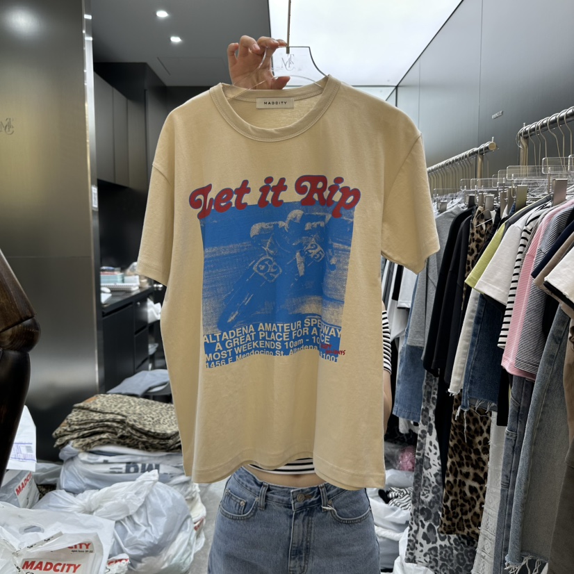 MADCITY東大門㊣代購女裝新品真品人氣熱賣25春夏休閑職業T恤MADCITYT恤