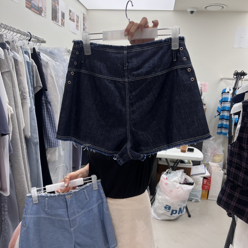 SOLD OUT東大門㊣直郵女士新品時尚休閑25春夏短褲水洗牛仔布SOLD OUT短褲