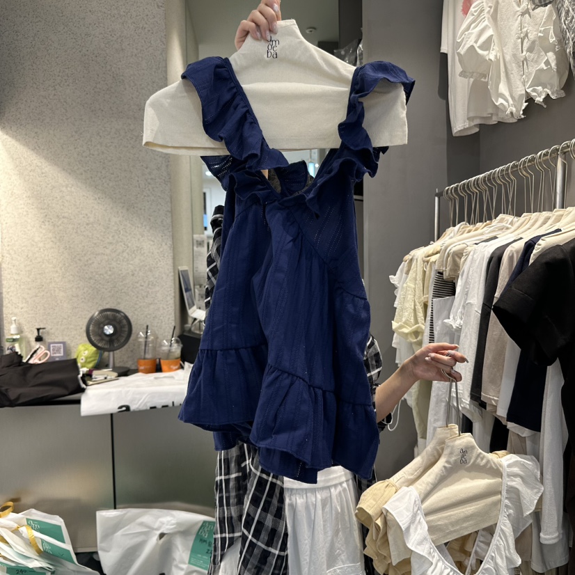 AMOEBA東大門㊣實拍女士新款休閑職業真品25春夏時尚吊帶背心AMOEBA吊帶/背心圖色2