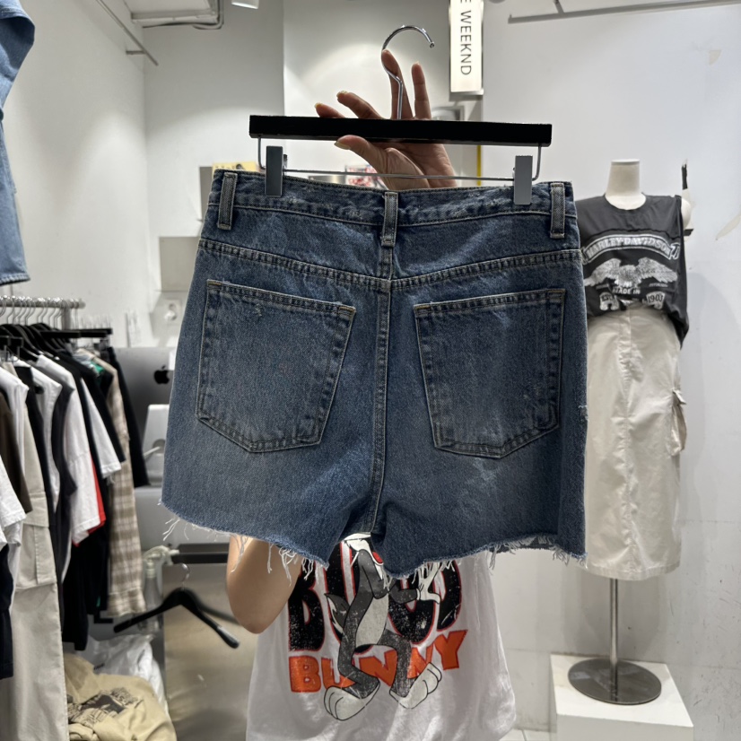 THE WEEKND東大門㊣直郵女裝新款25春夏時尚職業休閑真品短褲THE WEEKND短褲