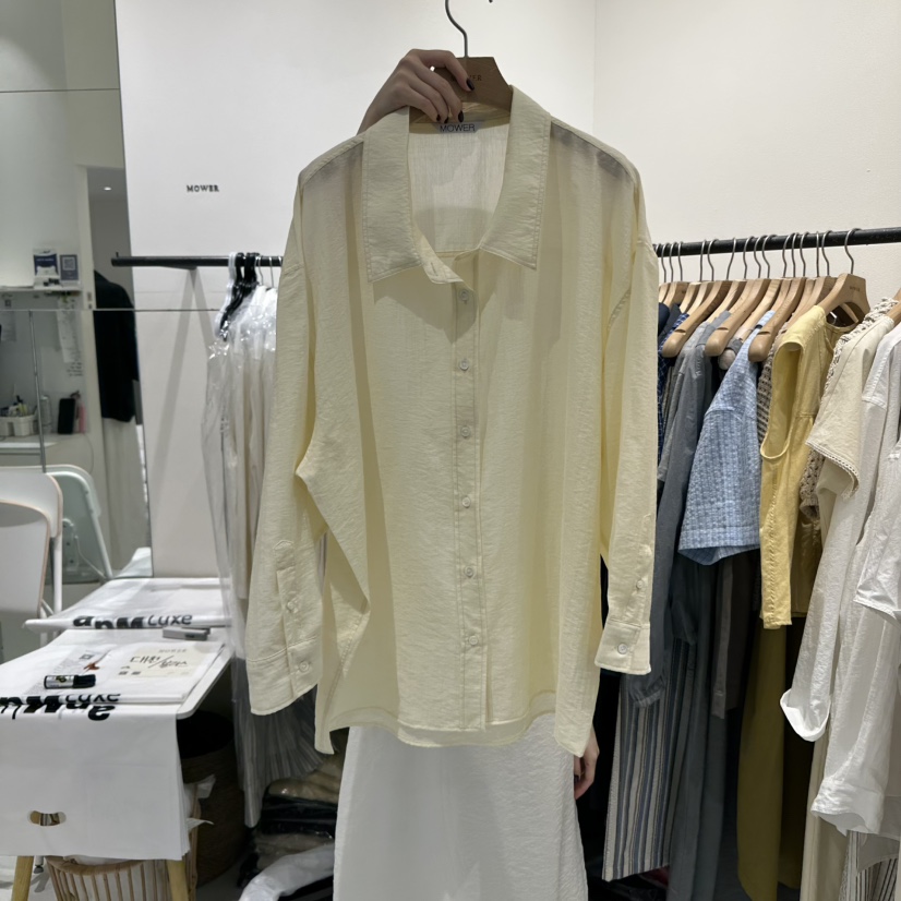MOWER韓國代購㊣女裝新品休閑推薦人氣職業熱賣25春夏襯衫蕾絲衫MOWER襯衫/蕾絲衫圖色2
