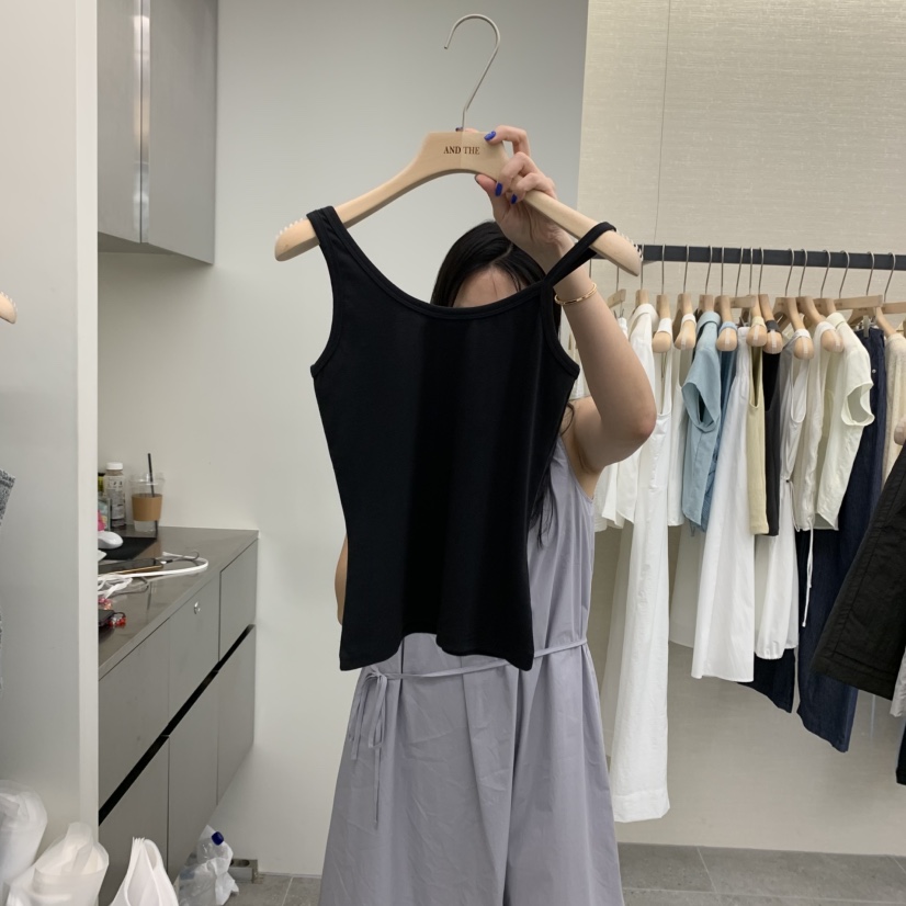 AND THE東大門㊣直郵女士新品職業熱賣時尚真品25春夏吊帶背心AND THE吊帶/背心圖色4