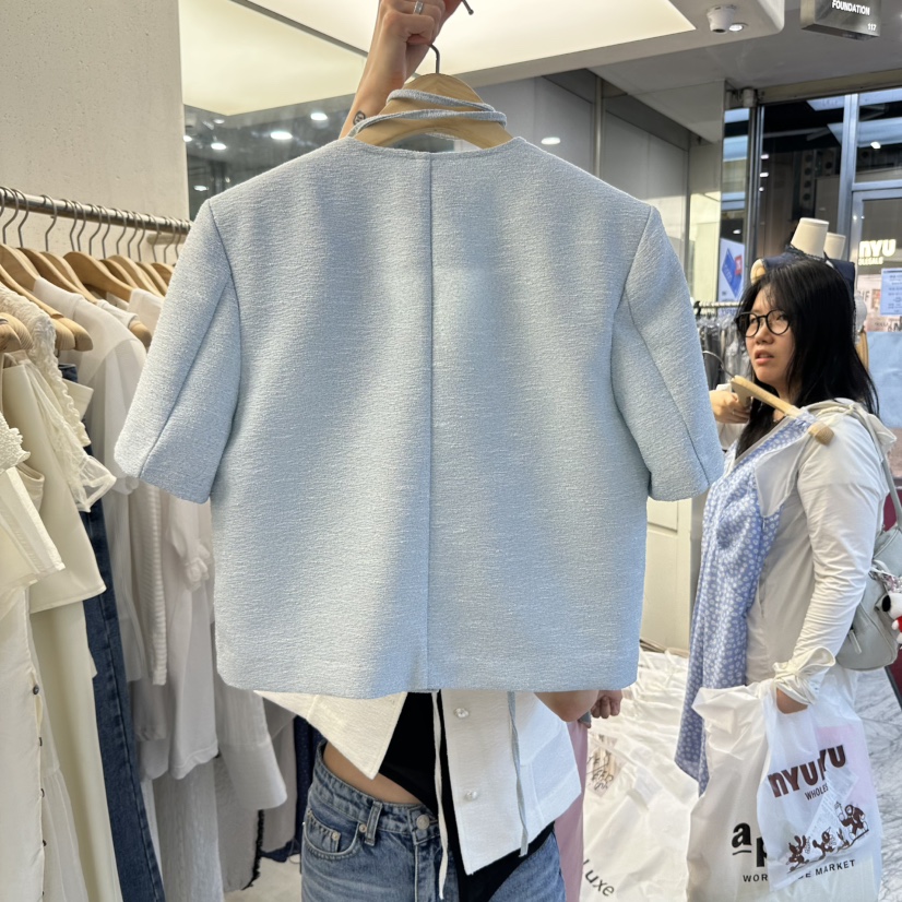 FOUNDATION韓國代購㊣女裝新品25春夏職業推薦人氣休閑夾克FOUNDATION夾克