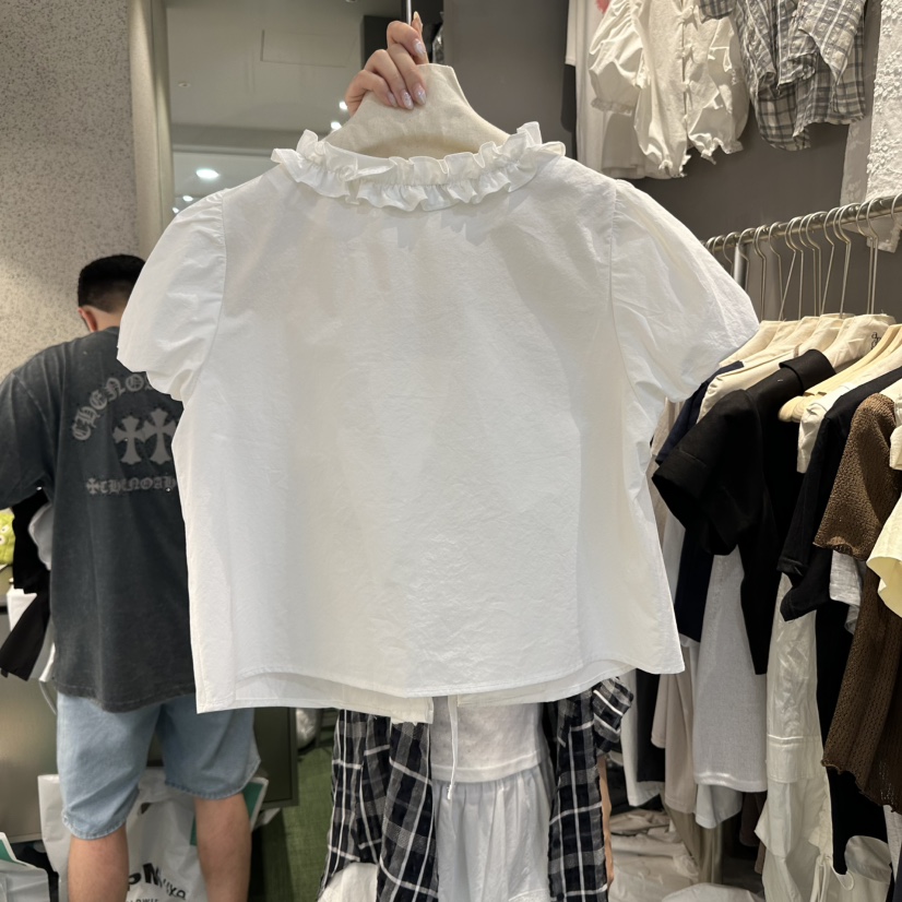 AMOEBA韓國代購㊣女裝新款熱賣人氣職業25春夏推薦襯衫蕾絲衫AMOEBA襯衫/蕾絲衫