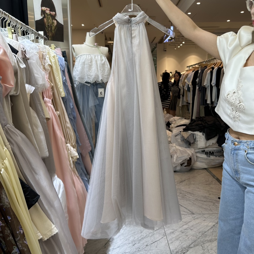 CHEAP-CHIC東大門㊣直郵女裝新品25春夏連衣裙網眼套裝腰帶CHEAP-CHIC/CHARLES THE SECOND連衣裙