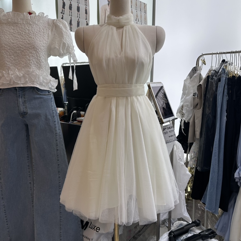 CHEAP-CHIC東大門㊣直郵女裝新品25春夏連衣裙網眼套裝腰帶CHEAP-CHIC/CHARLES THE SECOND連衣裙