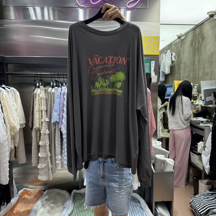 RUNWAY-런웨이東大門㊣直郵女士新品職業25春夏時尚長袖T恤RUNWAY長袖T恤圖色4