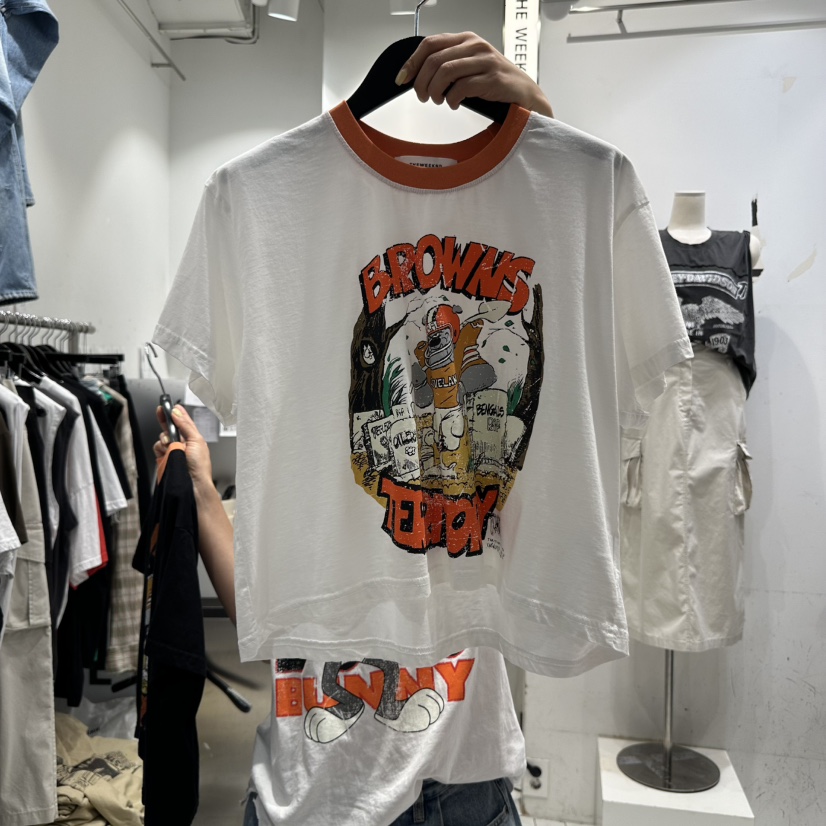 THE WEEKND東大門㊣直郵女士新品熱賣25春夏時尚人氣T恤短款THE WEEKNDT恤