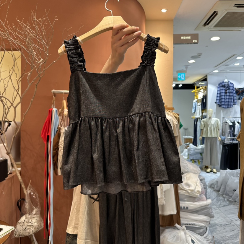 MIENNE韓國直郵㊣女裝新款熱賣25春夏職業真品人氣吊帶背心MIENNE吊帶/背心