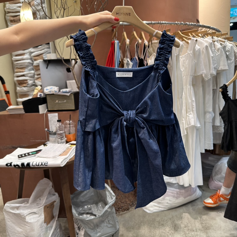 MIENNE韓國直郵㊣女裝新款熱賣25春夏職業真品人氣吊帶背心MIENNE吊帶/背心