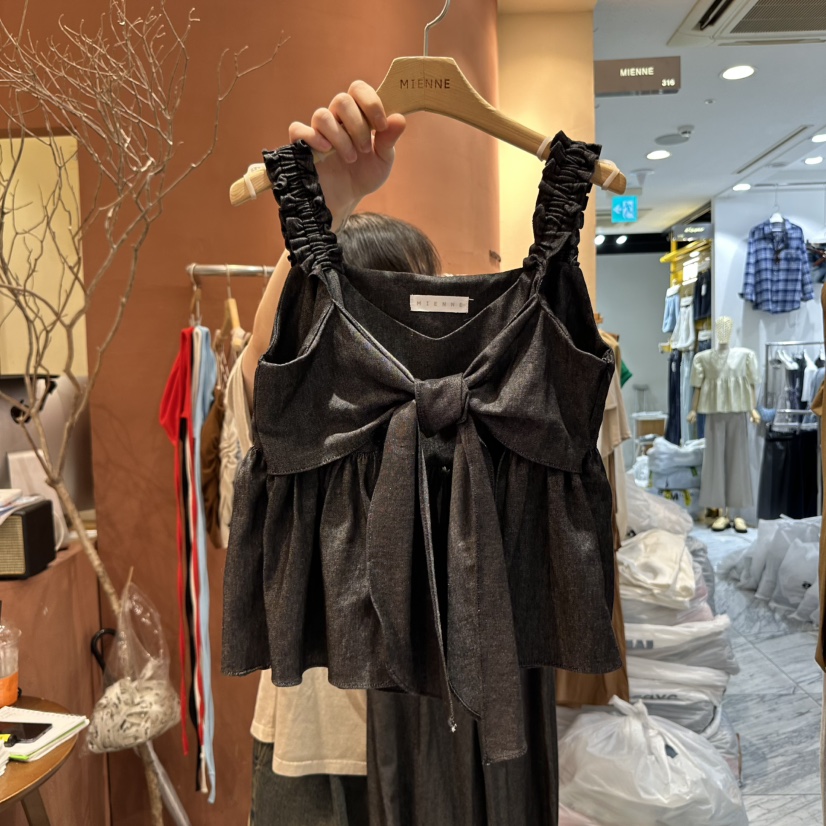 MIENNE韓國直郵㊣女裝新款熱賣25春夏職業真品人氣吊帶背心MIENNE吊帶/背心圖色2