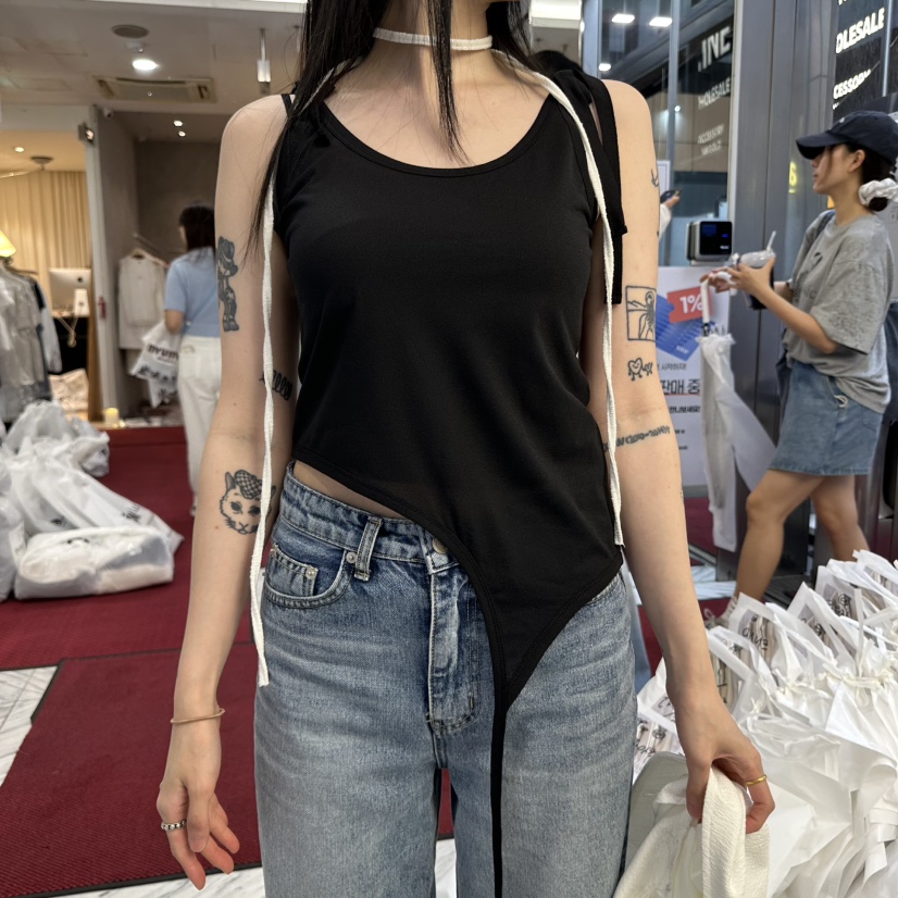 FOUNDATION韓國直郵㊣女士新品25春夏人氣推薦休閑吊帶背心FOUNDATION吊帶/背心圖色2