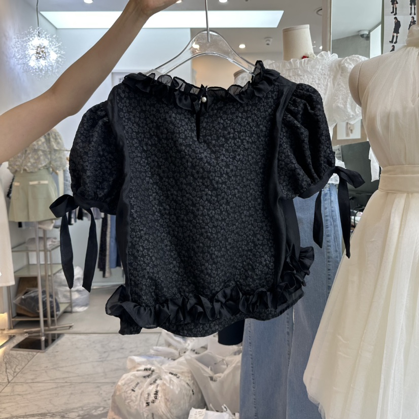 CHEAP-CHIC韓國代購㊣女裝新款推薦職業25春夏休閑襯衫蕾絲衫CHEAP-CHIC/CHARLES THE SECOND襯衫/蕾絲衫