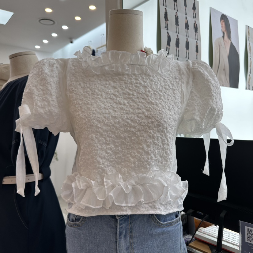 CHEAP-CHIC韓國代購㊣女裝新款推薦職業25春夏休閑襯衫蕾絲衫CHEAP-CHIC/CHARLES THE SECOND襯衫/蕾絲衫