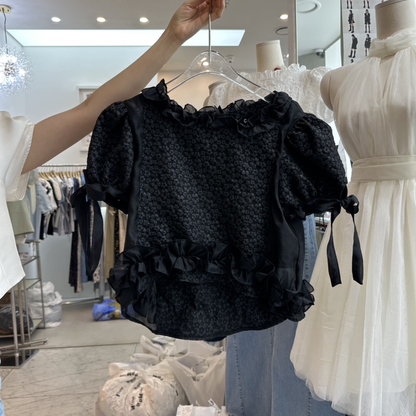 CHEAP-CHIC韓國代購㊣女裝新款推薦職業25春夏休閑襯衫蕾絲衫CHEAP-CHIC/CHARLES THE SECOND襯衫/蕾絲衫圖色2