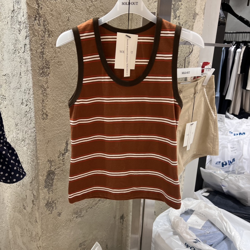 SOLD OUT東大門㊣實拍女裝新品真品時尚職業休閑25春夏吊帶背心SOLD OUT吊帶/背心