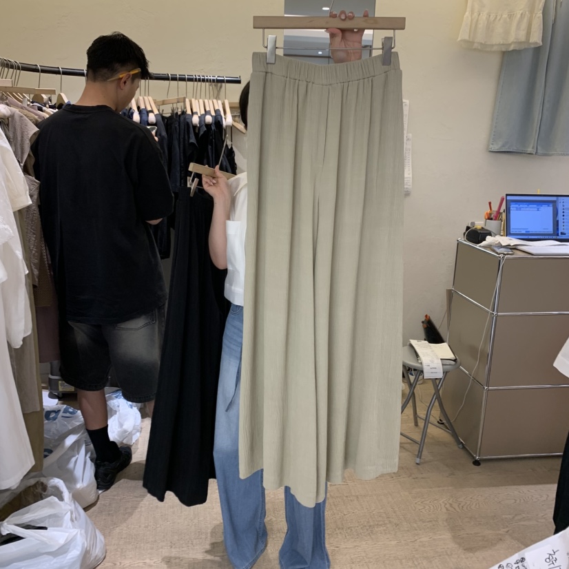 W AND J韓國直郵㊣女裝新品職業休閑真品熱賣推薦休閑褲綁帶W AND J休閑褲圖色1