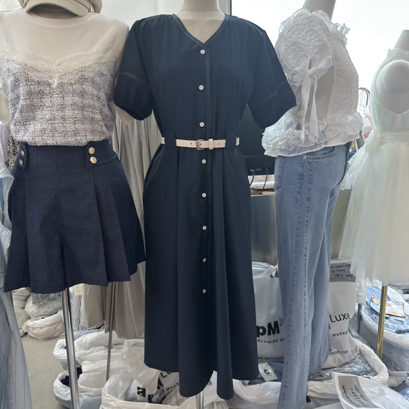 ABLESTUDIO東大門㊣直郵女裝新品熱賣人氣休閑連衣裙不含腰帶ABLE STUDIO連衣裙圖色2