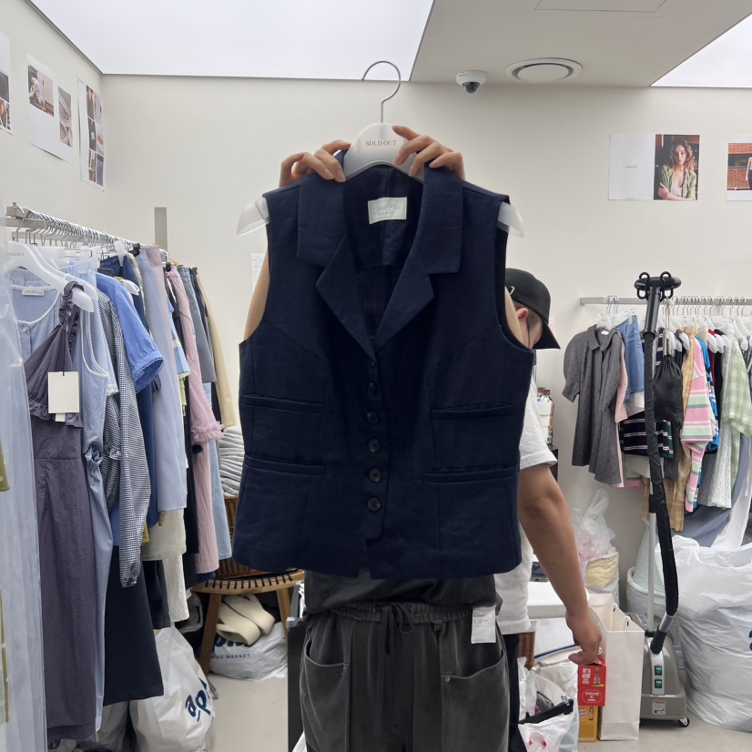 SOLD OUT韓國直郵㊣女士新品25春夏休閑熱賣人氣時尚職業馬甲SOLD OUT馬甲圖色2