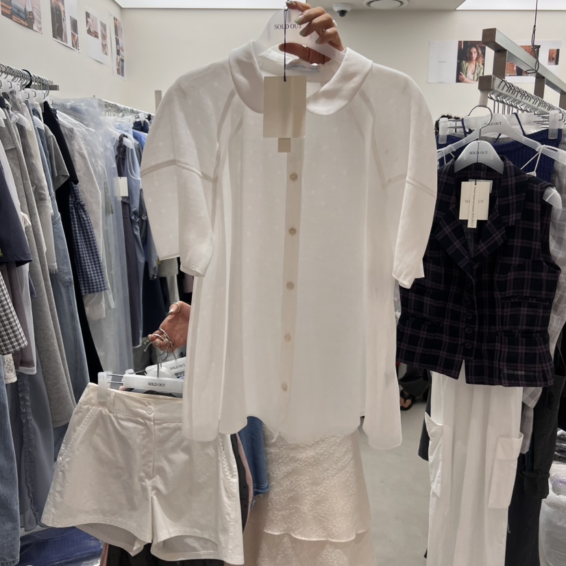 SOLD OUT韓國直郵㊣女士新品時尚人氣熱賣休閑職業襯衫蕾絲衫SOLD OUT襯衫/蕾絲衫