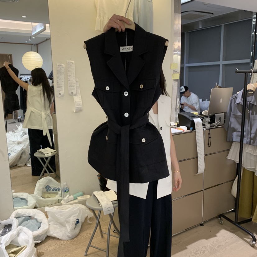 W AND J韓國直郵㊣女裝新款人氣真品熱賣25春夏休閑推薦馬甲W AND J馬甲圖色2
