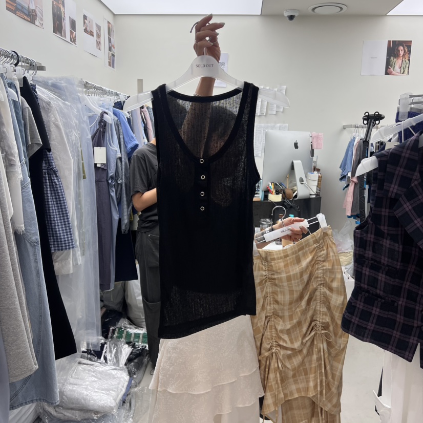 SOLD OUT韓國直郵㊣女士新款休閑真品推薦熱賣職業吊帶背心SOLD OUT吊帶/背心