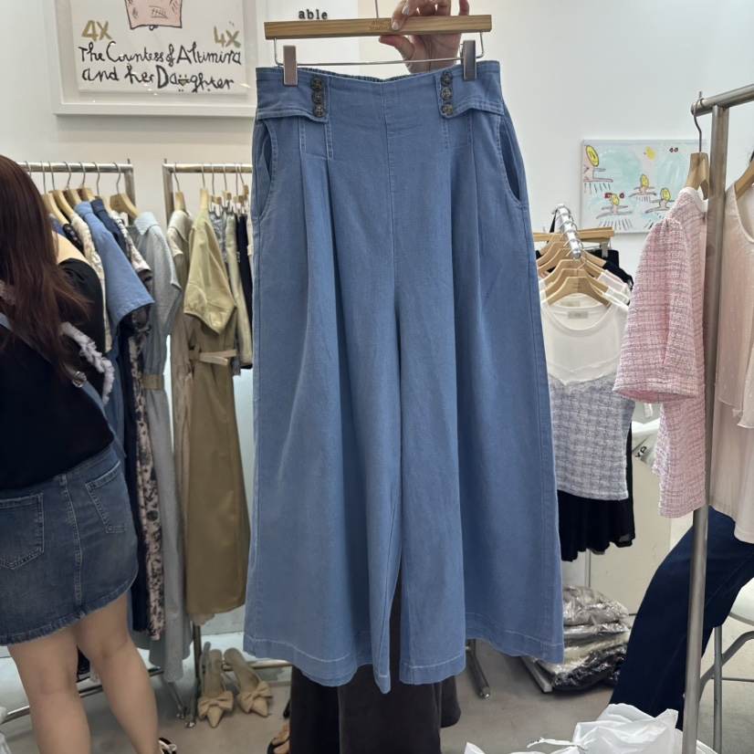 ABLESTUDIO東大門㊣直郵女士新款人氣25春夏熱賣職業牛仔褲ABLE STUDIO牛仔褲圖色2