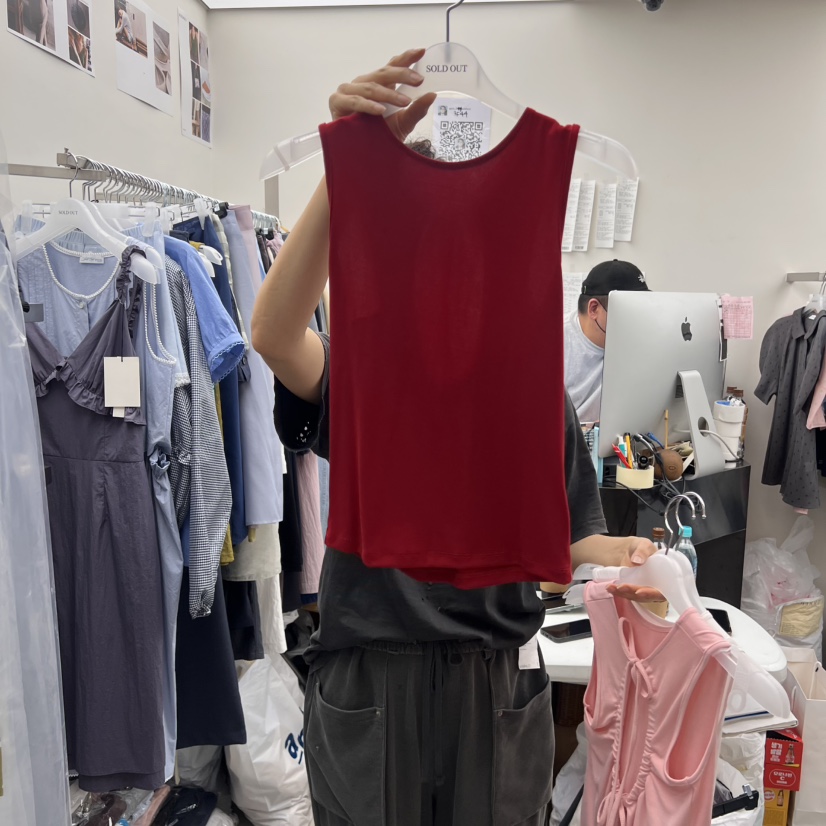 SOLD OUT東大門㊣代購女士新品休閑職業真品25春夏吊帶背心SOLD OUT吊帶/背心圖色3
