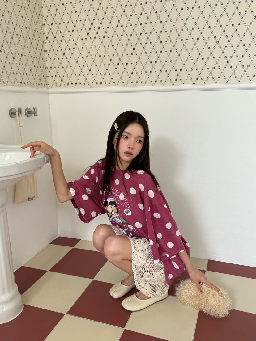 MAISONDEGLORY東大門㊣代購女士新品人氣熱賣推薦休閑25春夏T恤MAISON DE GLORYT恤