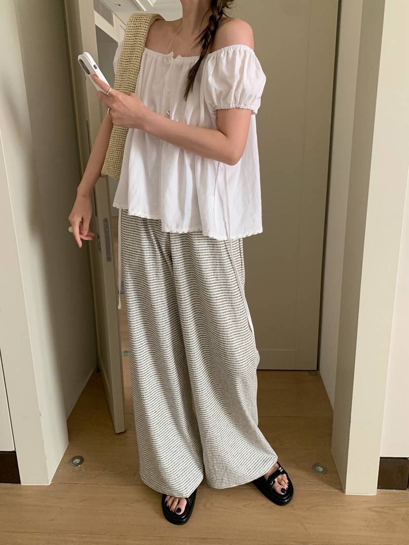 MELLOUNGE-멜라운지-T韓國代購㊣女裝新品熱賣職業休閑褲MELLOUNGE-T休閑褲