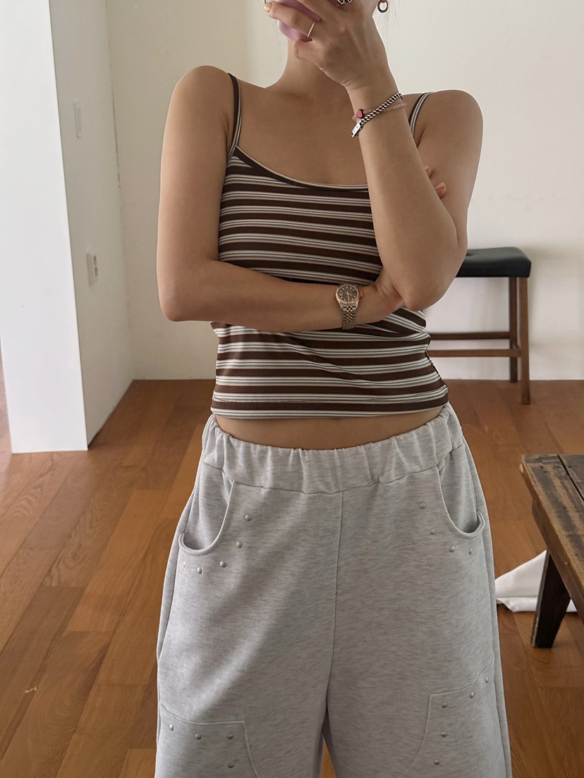 BYRING韓國代購㊣女裝新款熱賣25春夏推薦人氣休閑吊帶背心BYRING吊帶/背心圖色2