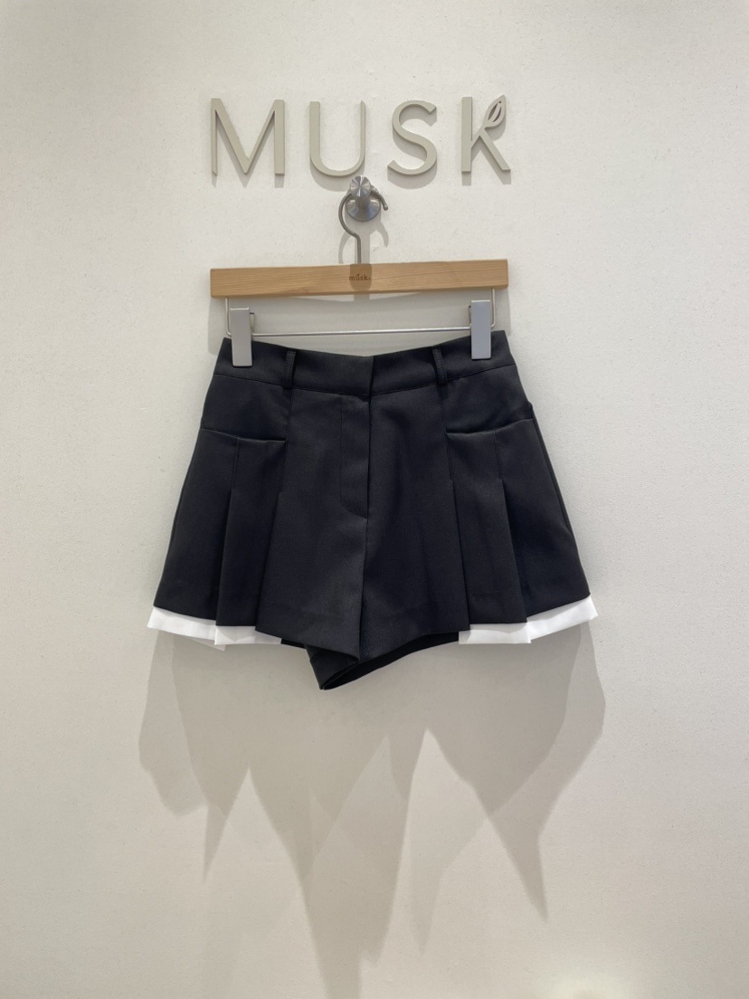 MUSK東大門㊣直郵女裝新品25春夏真品人氣職業推薦時尚短褲MUSK短褲圖色2
