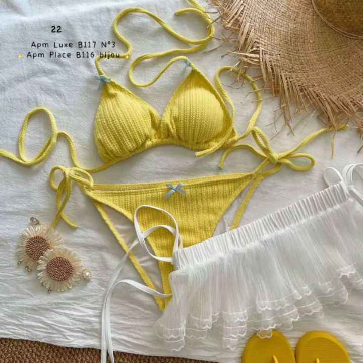 N3東大門㊣實拍女裝新品25春夏時尚熱賣真品休閑泳裝三件套N3泳裝