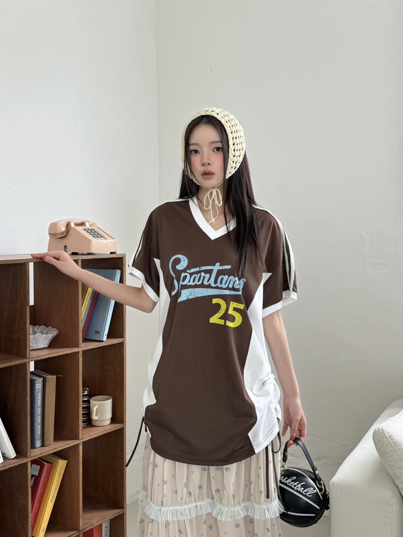 MAISONDEGLORY東大門㊣實拍女裝新品推薦休閑真品25春夏T恤網眼MAISON DE GLORYT恤