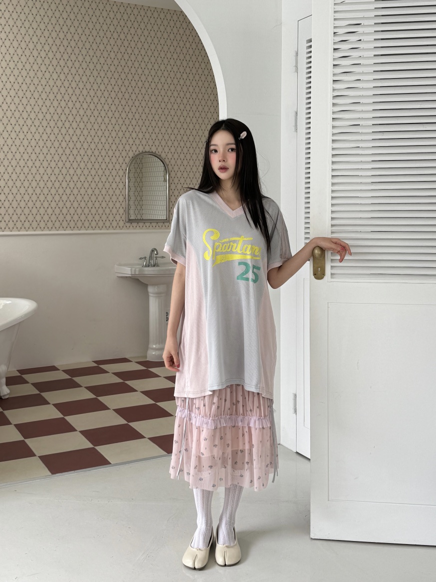 MAISONDEGLORY東大門㊣實拍女裝新品推薦休閑真品25春夏T恤網眼MAISON DE GLORYT恤
