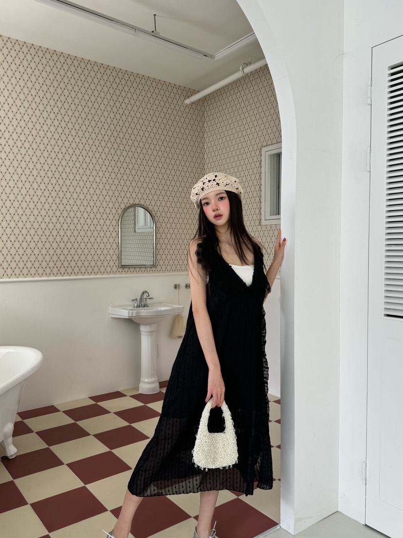 MAISONDEGLORY東大門㊣實拍女裝新品25春夏人氣真品休閑連衣裙MAISON DE GLORY連衣裙