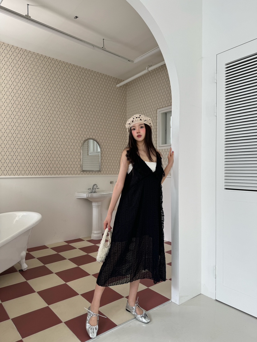 MAISONDEGLORY東大門㊣實拍女裝新品25春夏人氣真品休閑連衣裙MAISON DE GLORY連衣裙