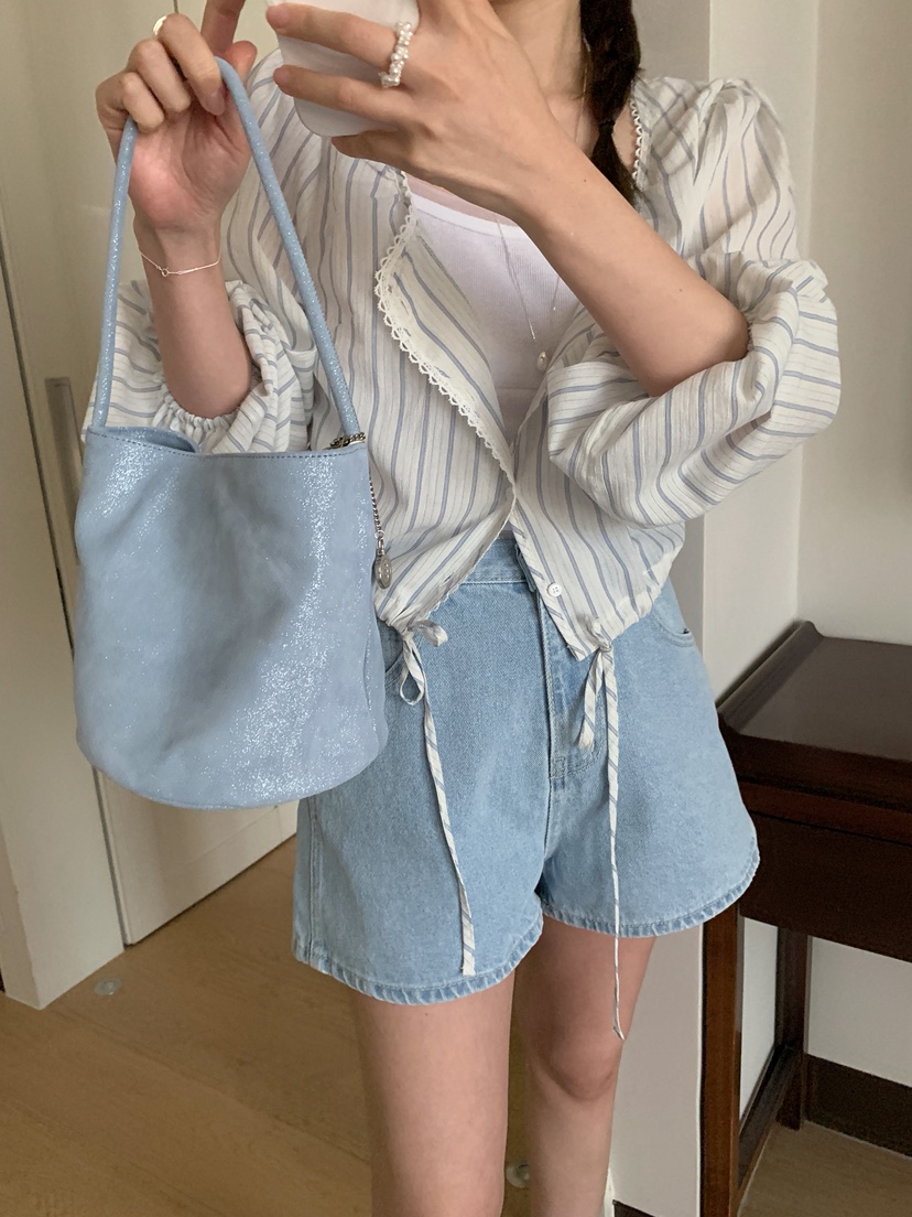 MELLOUNGE-멜라운지-T東大門㊣代購女裝新款人氣襯衫蕾絲衫MELLOUNGE-T襯衫/蕾絲衫