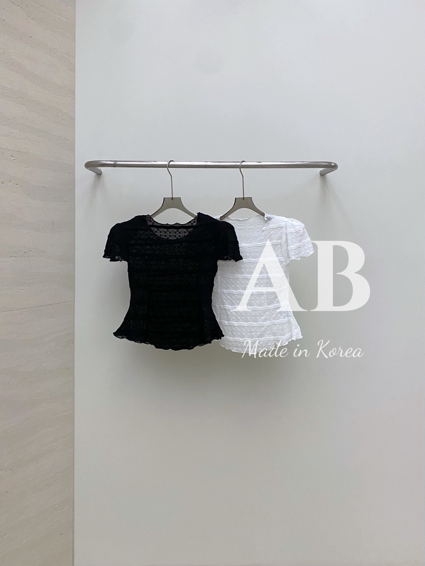 AB東大門㊣直郵女裝新品職業休閑人氣推薦25春夏襯衫蕾絲衫AB襯衫/蕾絲衫