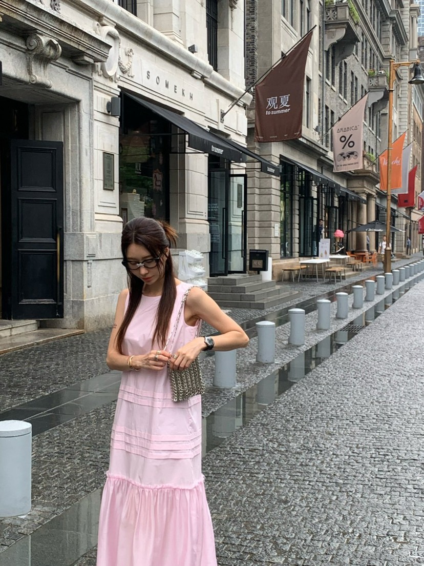 REVE CITE-L東大門㊣實拍女裝新品推薦熱賣職業連衣裙長款REVE CITE連衣裙