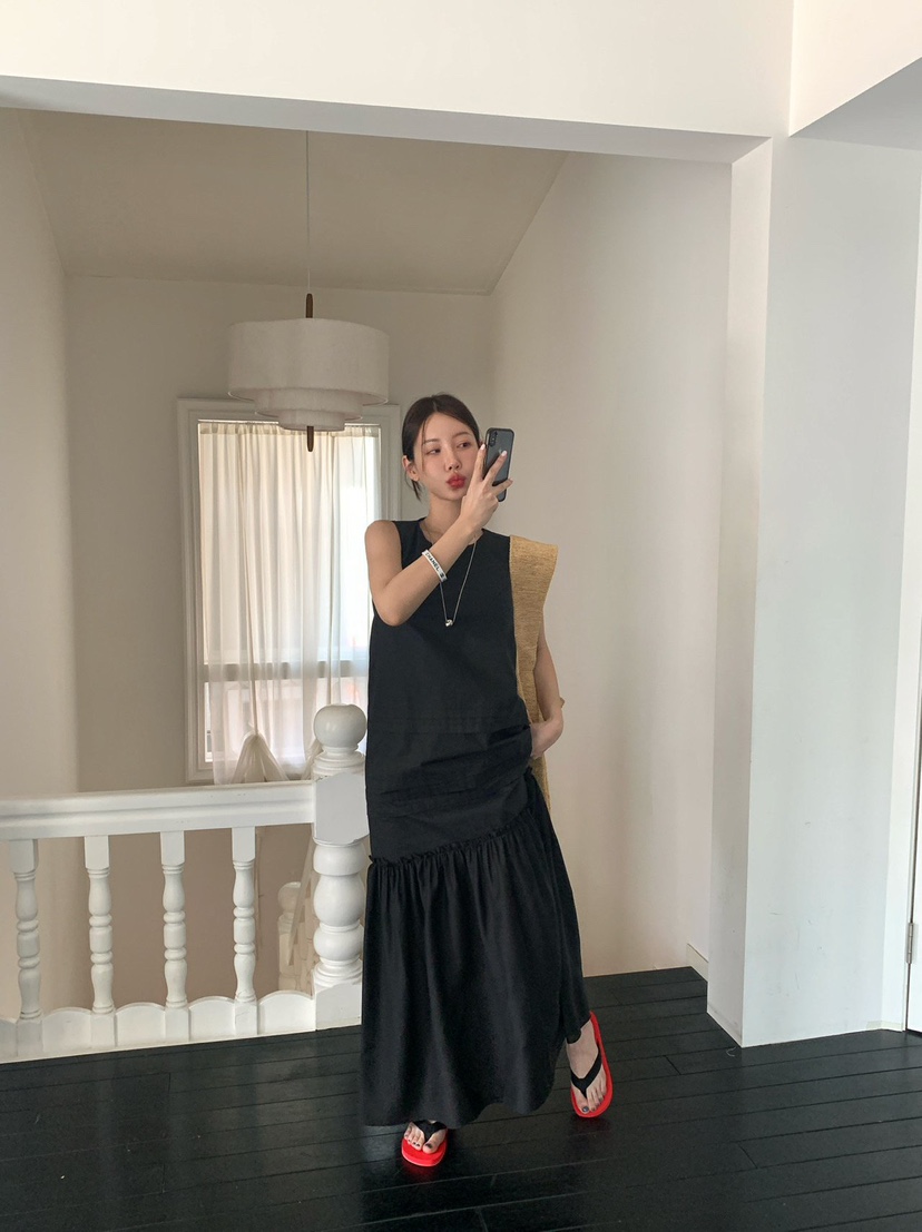 REVE CITE-L東大門㊣實拍女裝新品推薦熱賣職業連衣裙長款REVE CITE連衣裙