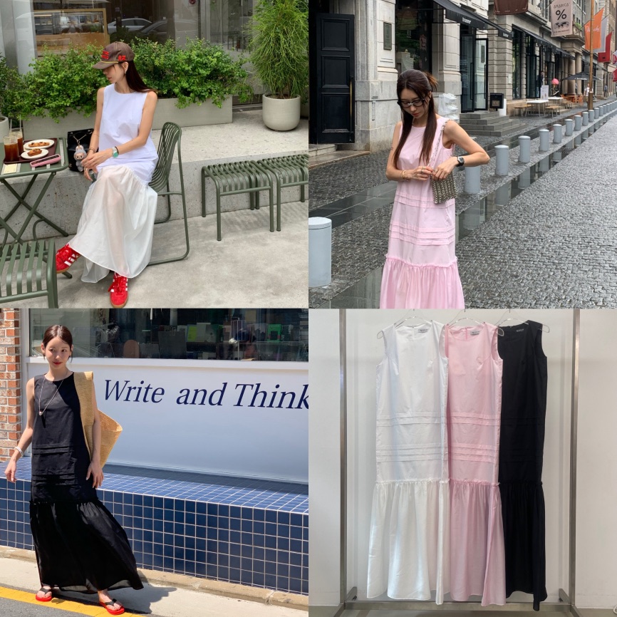 REVE CITE-L東大門㊣實拍女裝新品推薦熱賣職業連衣裙長款REVE CITE連衣裙
