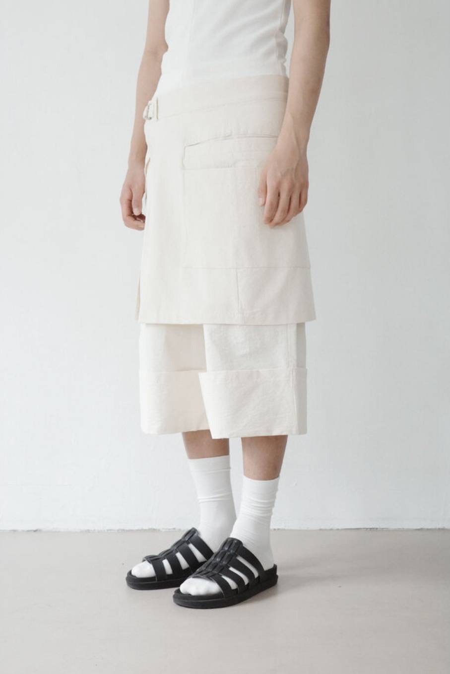 VENDER東大門㊣直郵女士新品25春夏時尚人氣推薦職業短褲口袋VENDER短褲