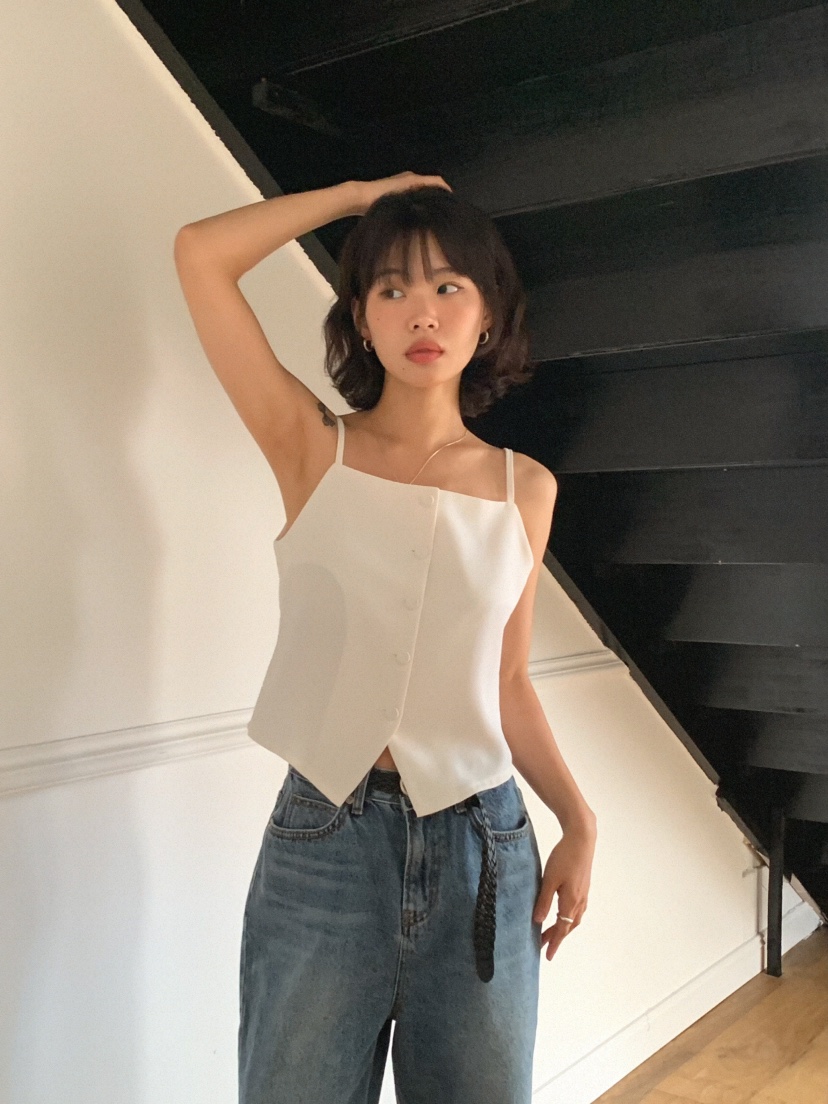 SLAT東大門㊣直郵女士新款推薦熱賣時尚25春夏職業吊帶背心SLAT吊帶/背心