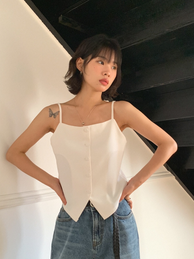 SLAT東大門㊣直郵女士新款推薦熱賣時尚25春夏職業吊帶背心SLAT吊帶/背心